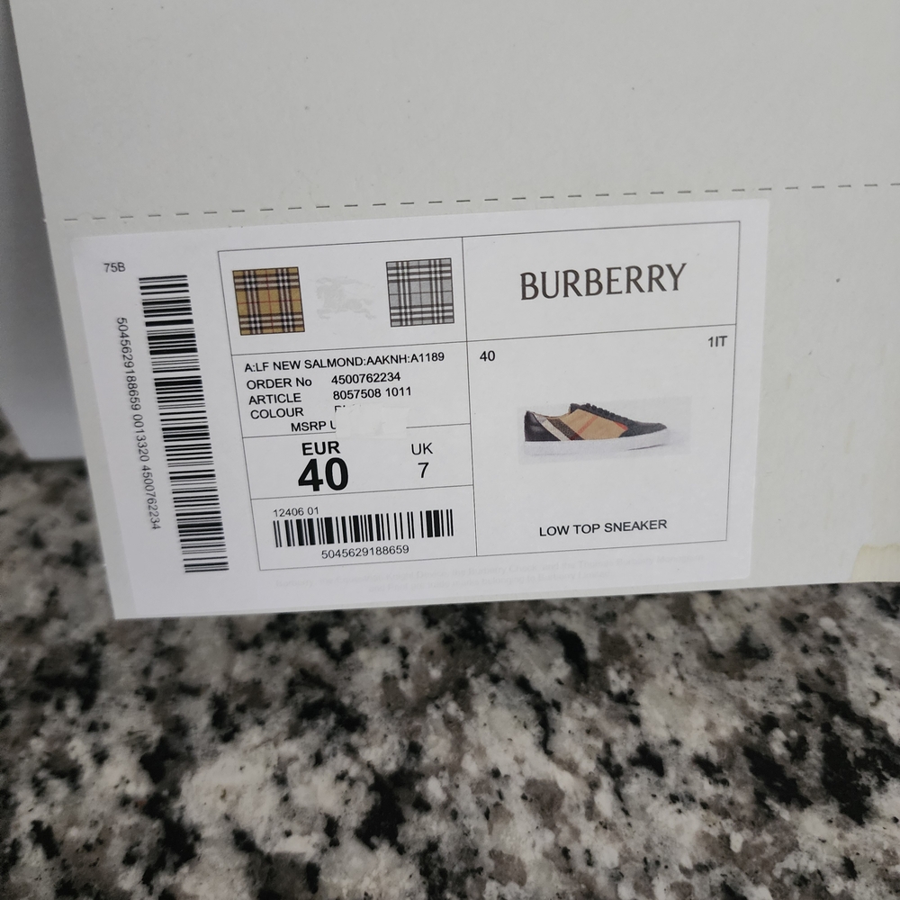 Burberry Black and White Belt